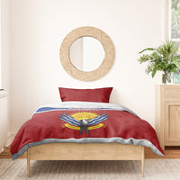 Kiribati 45th Independence Day Bedding Set Lesser Frigatebird Tribal Pattern