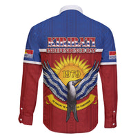 Kiribati 45th Independence Day Family Matching Puletasi and Hawaiian Shirt Lesser Frigatebird Tribal Pattern