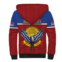 Kiribati 45th Independence Day Sherpa Hoodie Lesser Frigatebird Tribal Pattern LT05 - Polynesian Pride