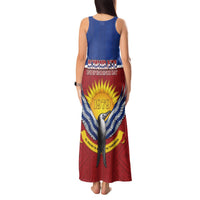 Kiribati 45th Independence Day Tank Maxi Dress Lesser Frigatebird Tribal Pattern LT05 - Polynesian Pride