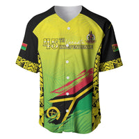 Vanuatu 46th Independence Baseball Jersey Special Style LT05 Yellow - Polynesian Pride