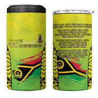 Vanuatu 45th Independence 4 in 1 Can Cooler Tumbler Special Style - Polynesian Pride