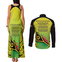 Vanuatu 46th Independence Couples Matching Tank Maxi Dress and Long Sleeve Button Shirt Special Style LT05 - Polynesian Pride
