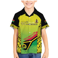 Vanuatu 46th Independence Family Matching Mermaid Dress and Hawaiian Shirt Special Style LT05 Son's Shirt Yellow - Polynesian Pride
