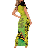 Vanuatu 46th Independence Family Matching Short Sleeve Bodycon Dress and Hawaiian Shirt Special Style LT05 - Polynesian Pride