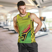 Vanuatu 46th Independence Men Tank Top Special Style LT05 Yellow - Polynesian Pride
