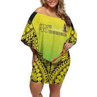 Vanuatu 45th Independence Off Shoulder Short Dress Special Style - Polynesian Pride