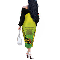 Vanuatu 46th Independence Off The Shoulder Long Sleeve Dress Special Style LT05 - Polynesian Pride