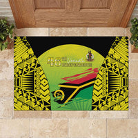 Vanuatu 46th Independence Rubber Doormat Special Style LT05 Yellow - Polynesian Pride