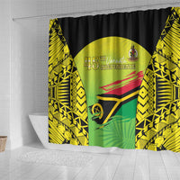 Vanuatu 45th Independence Shower Curtain Special Style - Polynesian Pride