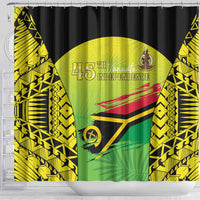 Vanuatu 45th Independence Shower Curtain Special Style - Polynesian Pride