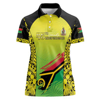 Vanuatu 46th Independence Women Polo Shirt Special Style LT05 Female Yellow - Polynesian Pride