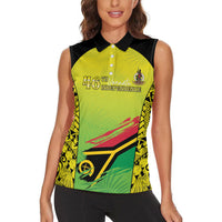 Vanuatu 46th Independence Women Sleeveless Polo Shirt Special Style LT05 - Polynesian Pride