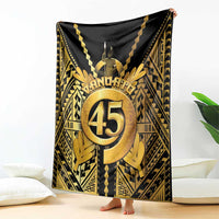 Vanuatu 45th Anniversary Of Independence Blanket Gold Style - Polynesian Pride