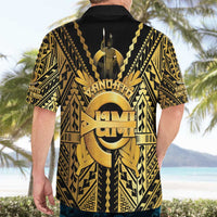 Vanuatu 45th Anniversary Of Independence Hawaiian Shirt Gold Style - Polynesian Pride