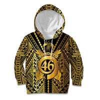 Vanuatu 46th Anniversary Of Independence Kid Hoodie Gold Style LT05 Hoodie Gold - Polynesian Pride