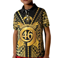 Vanuatu 46th Anniversary Of Independence Kid Polo Shirt Gold Style LT05 Kid Gold - Polynesian Pride