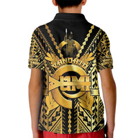 Vanuatu 46th Anniversary Of Independence Kid Polo Shirt Gold Style LT05 - Polynesian Pride