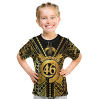 Vanuatu 46th Anniversary Of Independence Kid T Shirt Gold Style LT05 Gold - Polynesian Pride