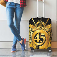 Vanuatu 46th Anniversary Of Independence Luggage Cover Gold Style LT05 - Polynesian Pride