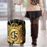 Vanuatu 46th Anniversary Of Independence Luggage Cover Gold Style LT05 - Polynesian Pride