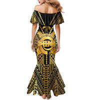 Vanuatu 46th Anniversary Of Independence Mermaid Dress Gold Style LT05 - Polynesian Pride