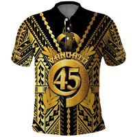 Vanuatu 46th Anniversary Of Independence Polo Shirt Gold Style LT05 Gold - Polynesian Pride