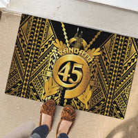 Vanuatu 46th Anniversary Of Independence Rubber Doormat Gold Style LT05 - Polynesian Pride