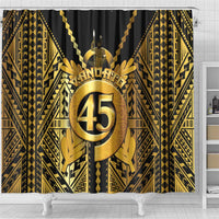 Vanuatu 46th Anniversary Of Independence Shower Curtain Gold Style LT05 - Polynesian Pride
