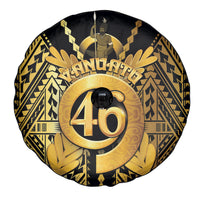 Vanuatu 46th Anniversary Of Independence Spare Tire Cover Gold Style LT05 - Polynesian Pride