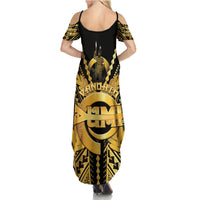 Vanuatu 46th Anniversary Of Independence Summer Maxi Dress Gold Style LT05 - Polynesian Pride