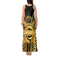 Vanuatu 45th Anniversary Of Independence Tank Maxi Dress Gold Style - Polynesian Pride