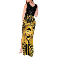 Vanuatu 46th Anniversary Of Independence Tank Maxi Dress Gold Style LT05 - Polynesian Pride