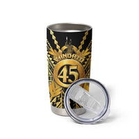 Vanuatu 46th Anniversary Of Independence Tumbler Cup Gold Style LT05 - Polynesian Pride