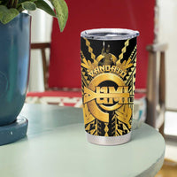 Vanuatu 46th Anniversary Of Independence Tumbler Cup Gold Style LT05 - Polynesian Pride