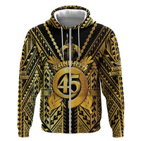 Vanuatu 45th Anniversary Of Independence Zip Hoodie Gold Style - Polynesian Pride