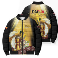 Papua New Guinea Bomber Puffer Jacket Independence Day Unique Style LT05 - Polynesian Pride