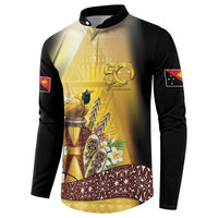 Papua New Guinea Button Sweatshirt 50 Years Of Independence - Polynesian Pride