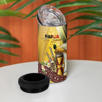 Papua New Guinea 4 in 1 Can Cooler Tumbler Independence Day Unique Style LT05 - Polynesian Pride