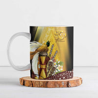 Papua New Guinea Ceramic Mug Independence Day Unique Style LT05 Gold - Polynesian Pride