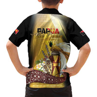 Papua New Guinea Family Matching Long Sleeve Bodycon Dress and Hawaiian Shirt 50 Years Of Independence - Polynesian Pride