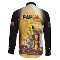 Papua New Guinea Family Matching Off Shoulder Maxi Dress and Hawaiian Shirt Independence Day Unique Style LT05 Son's Shirt Gold - Polynesian Pride