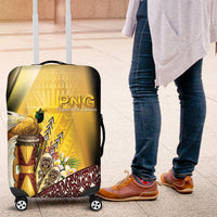 Papua New Guinea Luggage Cover Independence Day Unique Style LT05 Gold - Polynesian Pride