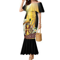 Papua New Guinea Mermaid Dress Independence Day Unique Style LT05 Women Gold - Polynesian Pride