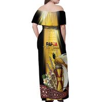 Papua New Guinea Off Shoulder Maxi Dress Independence Day Unique Style LT05 - Polynesian Pride