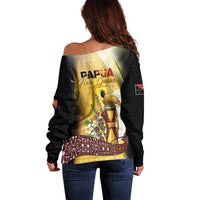 Papua New Guinea Off Shoulder Sweater Independence Day Unique Style LT05 - Polynesian Pride