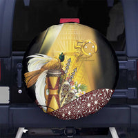 Papua New Guinea Spare Tire Cover Independence Day Unique Style LT05 Gold - Polynesian Pride