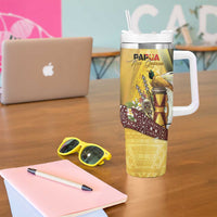 Papua New Guinea Tumbler With Handle Independence Day Unique Style LT05 - Polynesian Pride