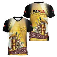 Papua New Guinea Women V-Neck T-Shirt Independence Day Unique Style LT05 - Polynesian Pride