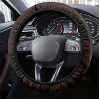 Papua New Guinea Steering Wheel Cover Birds Of Paradise With Aboriginal Pattern - Polynesian Pride